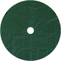 Clear-Cut circular landscape tarp wrapped around shrub base